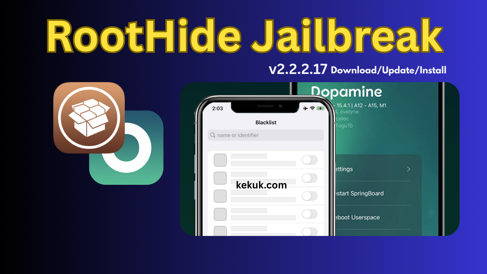 RootHide Manager, iOS Jailbreak Online