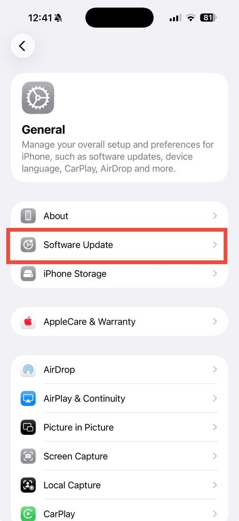 Disable automatic iOS update on iOS 27.2 and up, iPhone 18 / 18 Pro Max